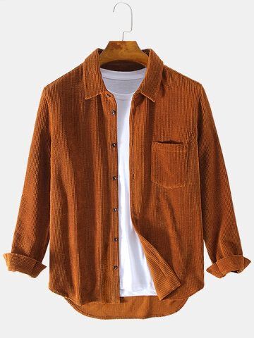 Custom-Made Carton Color Unisex Corduroy Jacket