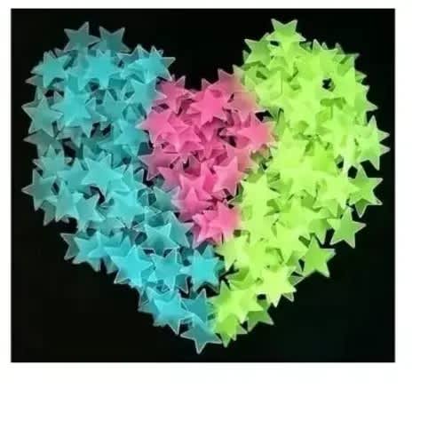 Glow In Dark Illuminating 3d Stard- 100 Pieces
