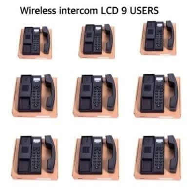 9 Pcs Of Digital Lcd Wireless Intercom