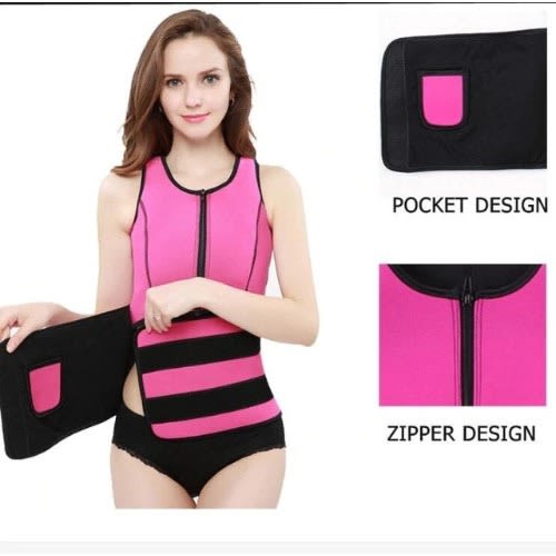 Women's Hot Sweat Body Vest Shaper - Pink