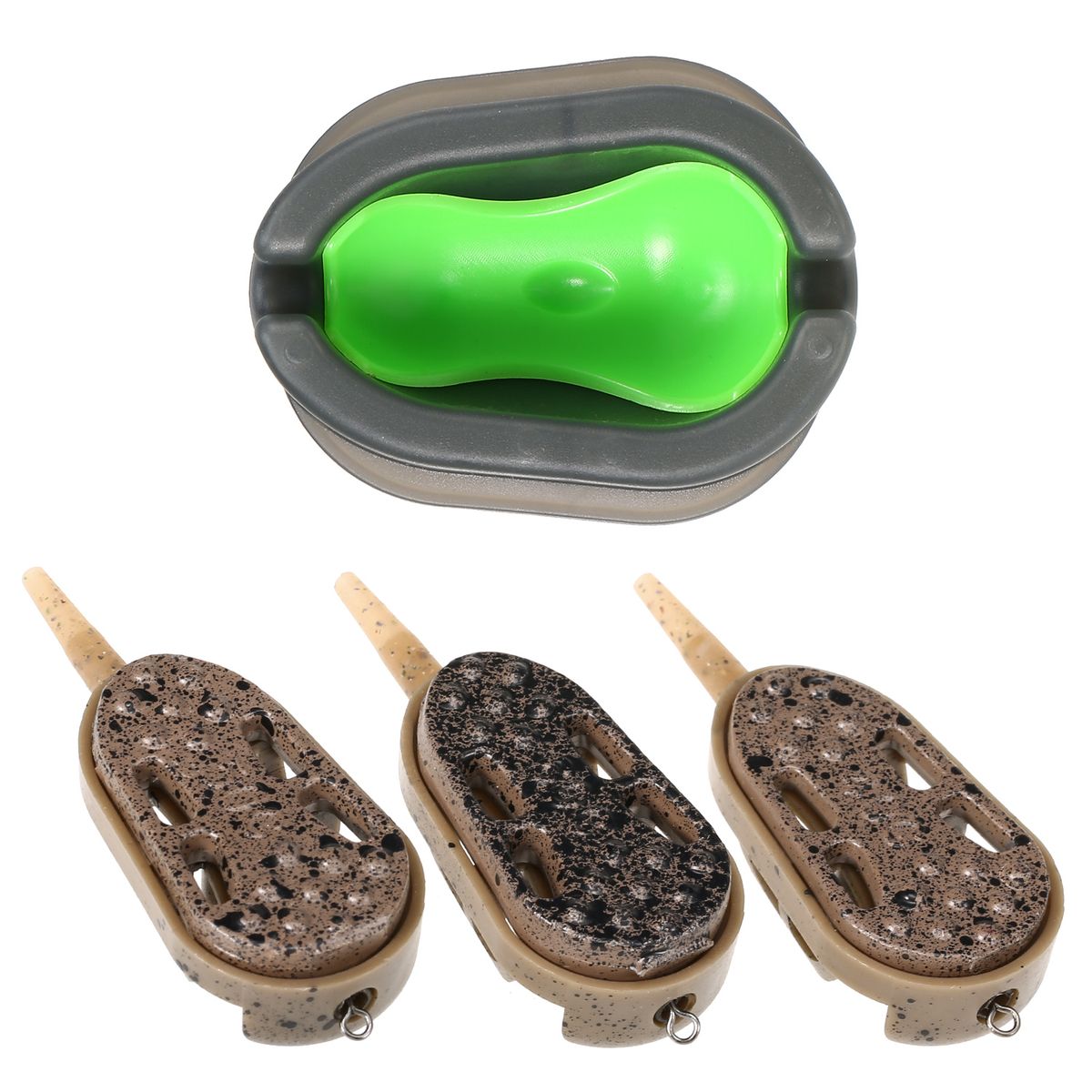 3pcs Fishing Feeder Mould Quick Release Moulds Carp Fishing