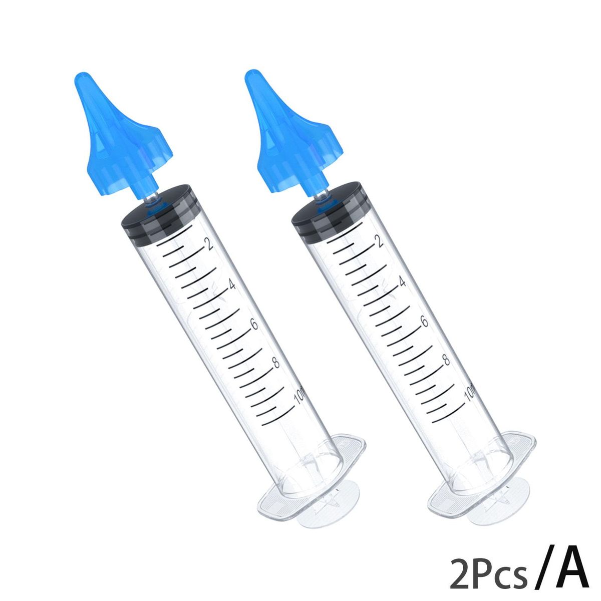 2Pcs Ear Canal Irrigator Earwax Remover Soft Ear Tips Ear Wax Flusher Irrigation Syringe Adult WJ