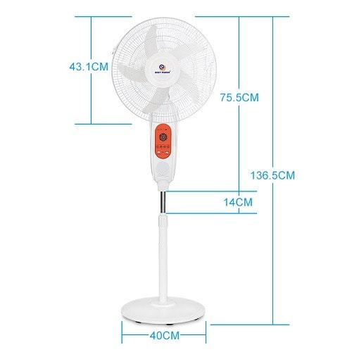 Rechargeable Fan With Remote Control - 16"