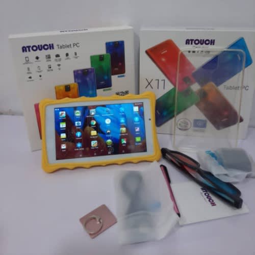 X11 Kids Learning Tablet - 32GB ROM - 3GB RAM - Dual Sim - Android 6.1 - Wifi - Yellow Silicon