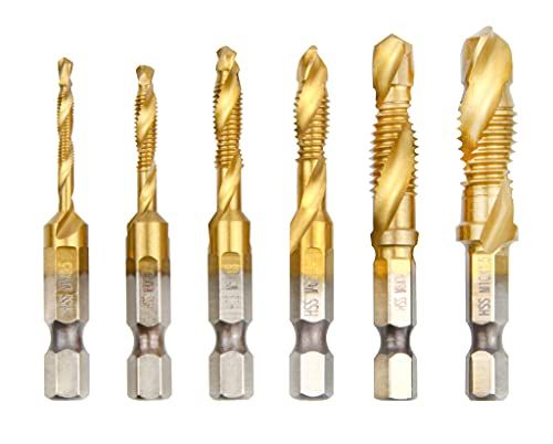 Wesleydrill Titanium Combination Tap Drill Bit Set 6 Pcs M3M