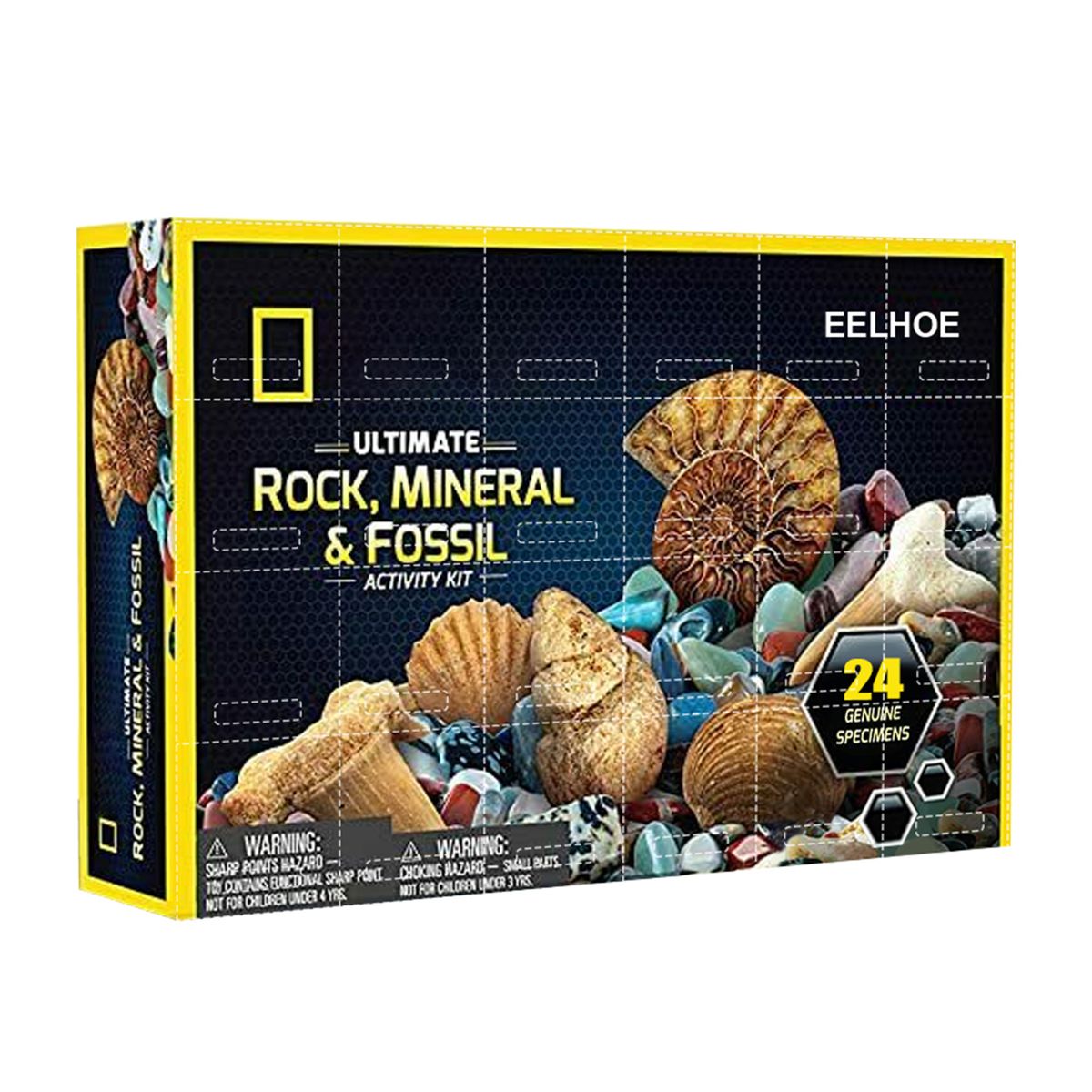 Christmas Mineral Gift Case Natural Ore Rock Mineral