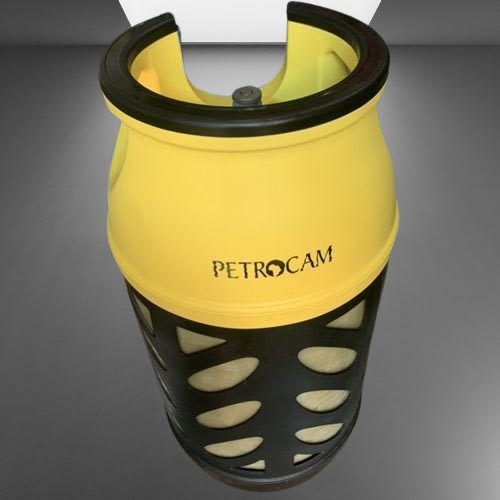 Petrocam Fibre Transparent Gas Cylinder - Yellow - 12.5kg