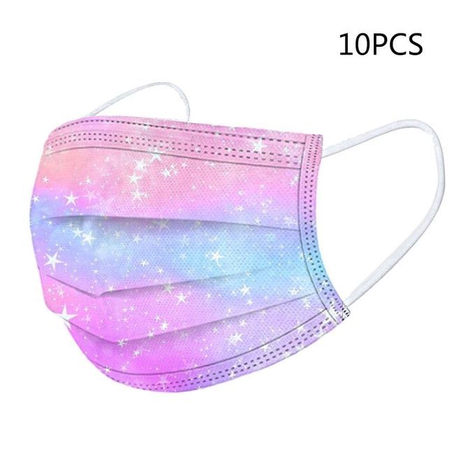 3-layer Prote Tion Dustproof And Windproof Gradient  Olor Disposable  -B-10 Pcs Adult