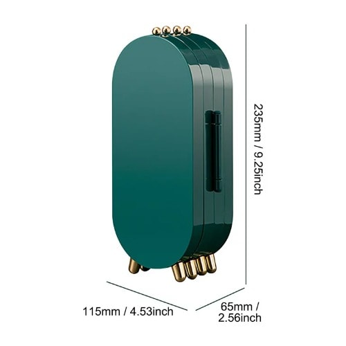 Jewelry Box Storage Shelf With Mirror green