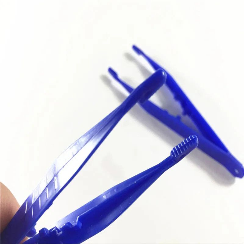 50 Pieces Disposable Tweezers 11cm ABS Material
