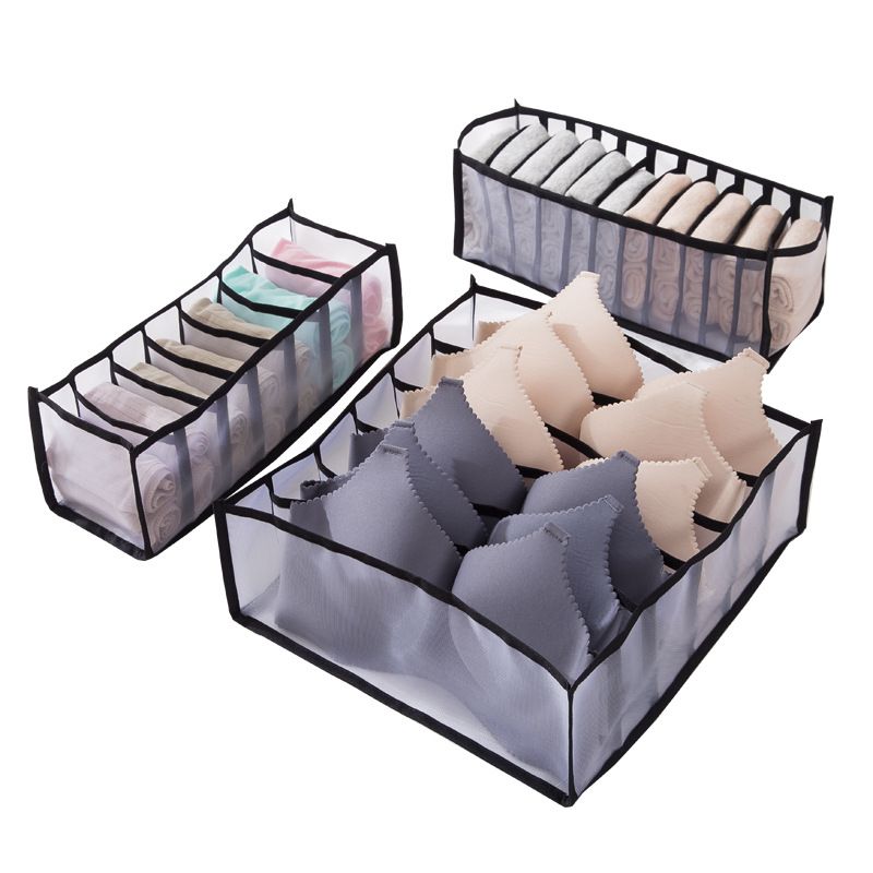 6/711/ Grids Wardrobe Organizer Underwear Storage Box
