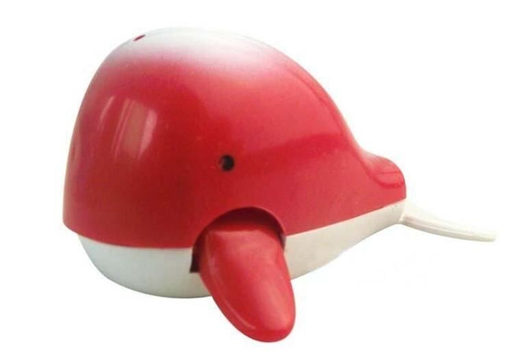 Baby Children Kids Bath Bathing Fun Clockwork Wind Up Dolphin Swimming Tub Toy Apricot