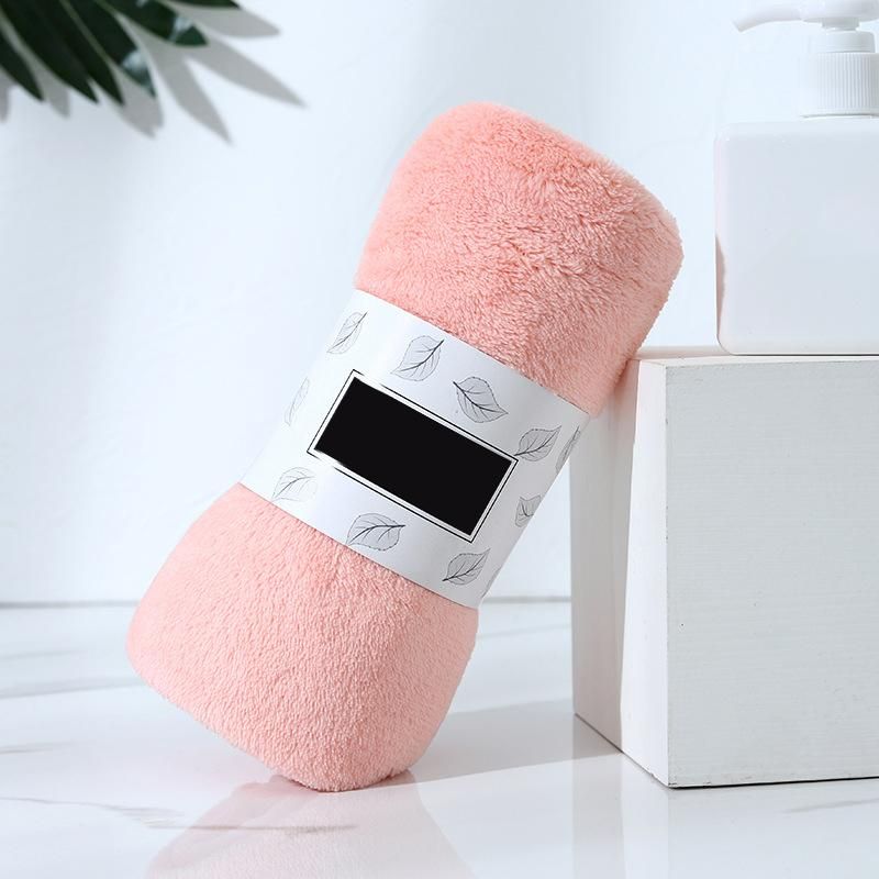 Soft Corals Fleece Towel Well-absorbing Bath Towel