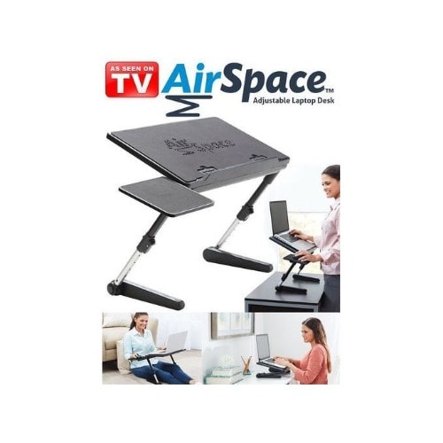 Airspace Adjustable Laptop Desk With Mouse Pad And Cooling Fan