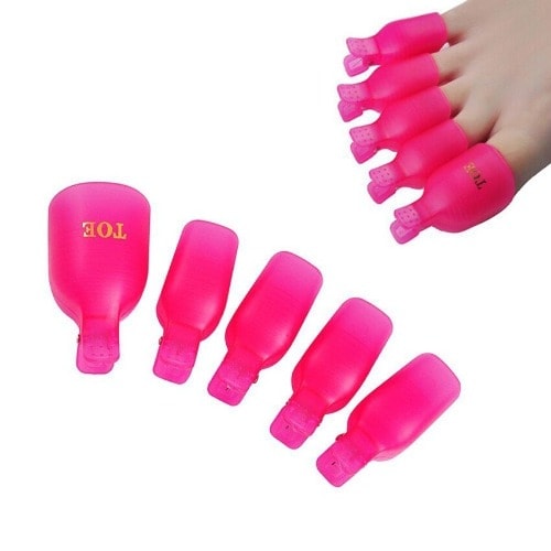 Plastic Toe Nail Polish Remover - 5 Pieces