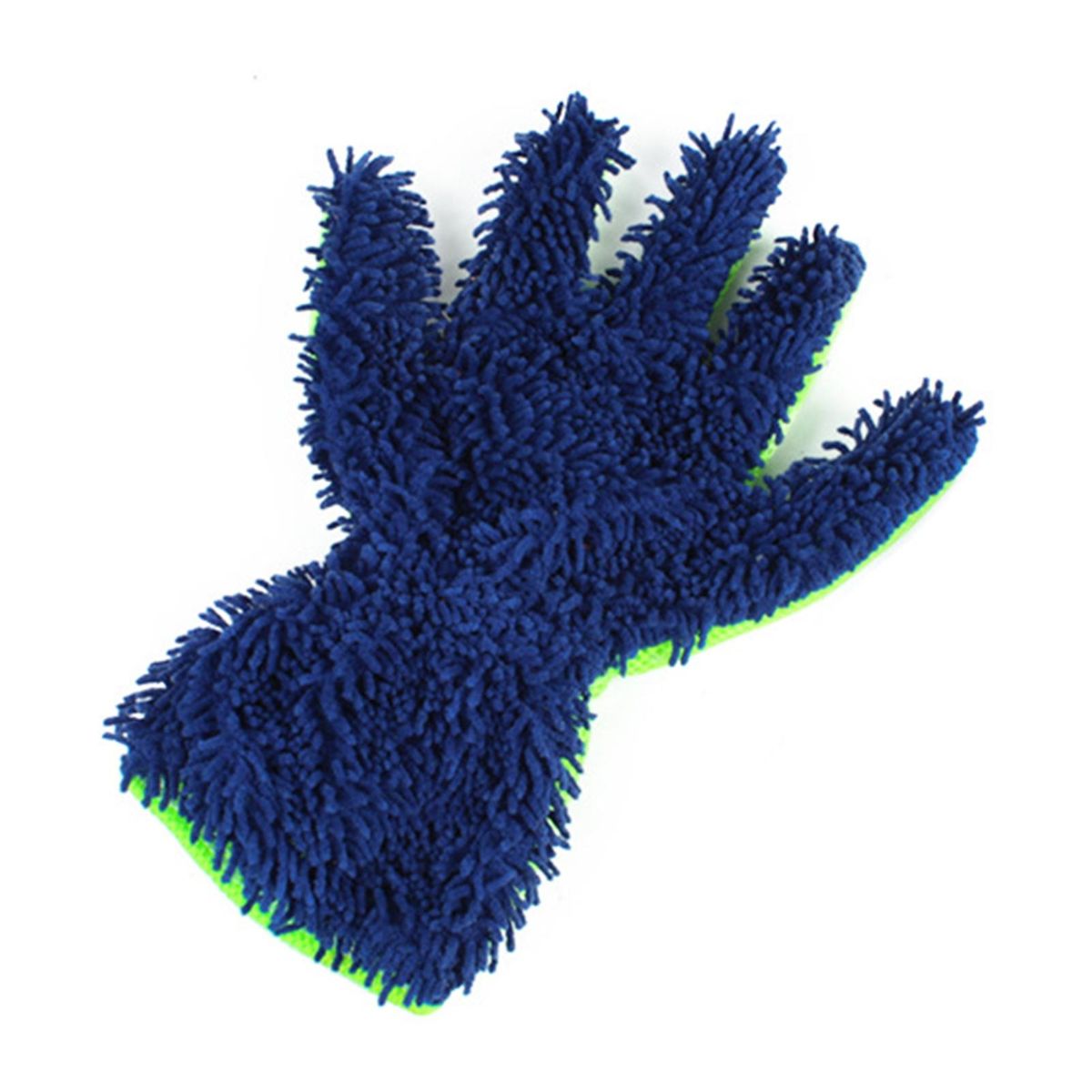 1Pc Car Wash Glove Universal Chenille Auto Wash Glove Dark Blue