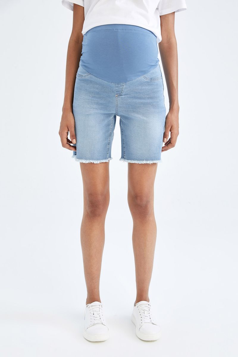 Woman - Short Maternity Denim - Indigo
