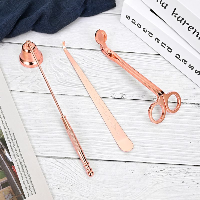 3PCS Stainless Steel Electroplated Candle Tool Aromatherapy