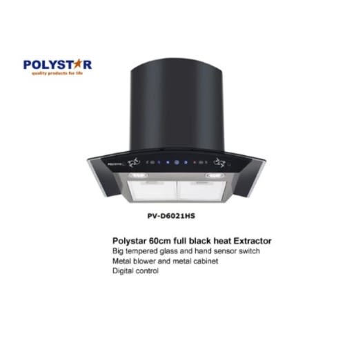 Full Heat Digital Extractor -60cm - Pv-d6021hs - Black