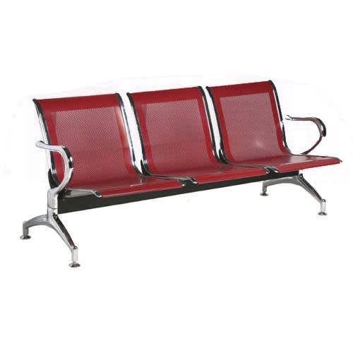 3 Sitter Airport Waiting Chair - Red