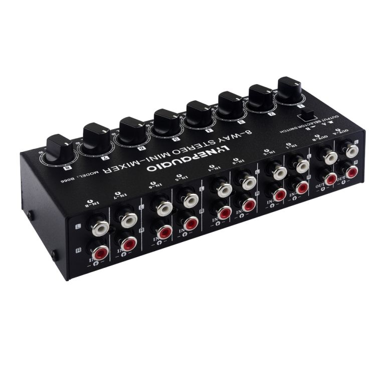 B066Mini Stereo 8 Channel Passive Mixer