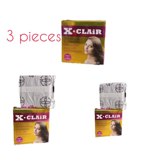 X-clair Whitening & Skin Beautifying Complexion Soap With Super Formula - 100g - 3 Bars