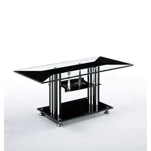 Tempered Glass Coffee Table - Black
