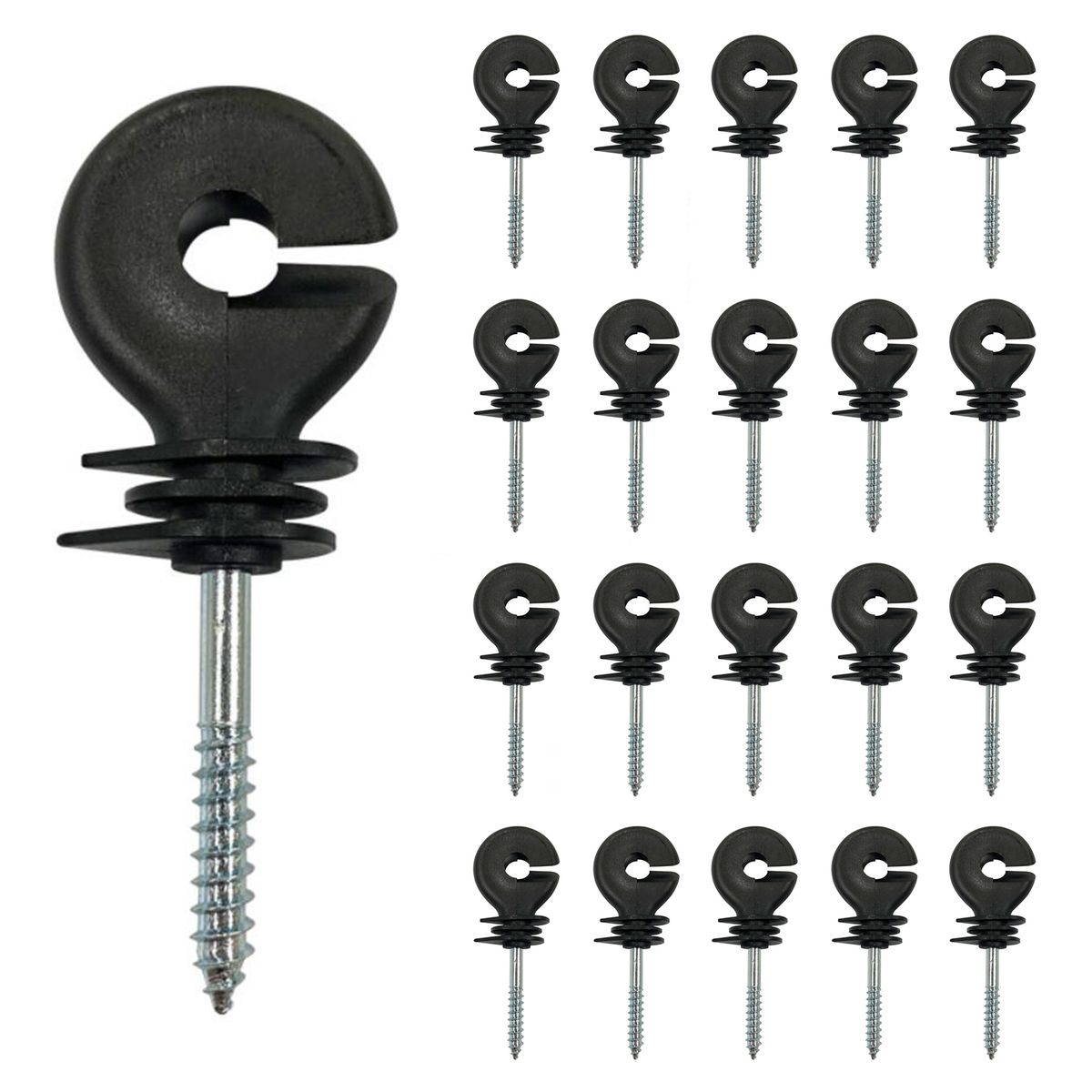 20 Pcs Electric Fence Insulator Screw-in Insulator Fence