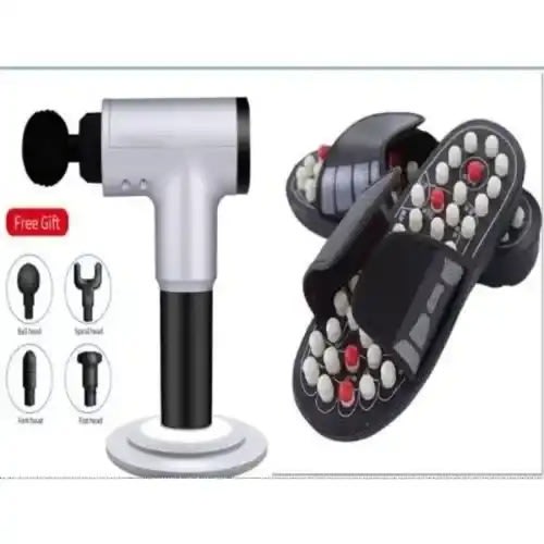 Massage Gun + Free Acuppressure Slippers