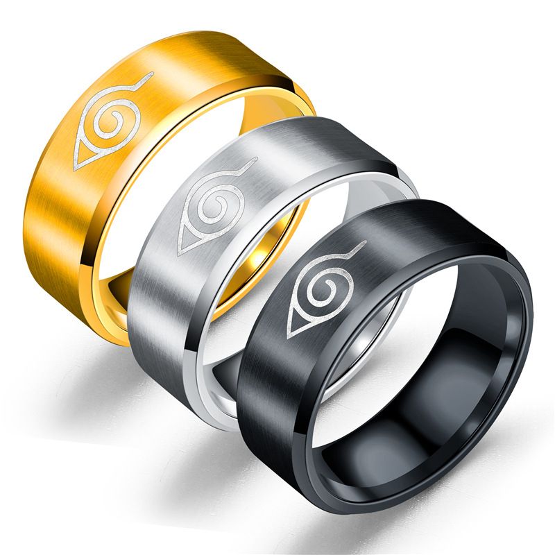 Anime Stainless Steel Ring Naruto Ring Arm Warmers Cosplay