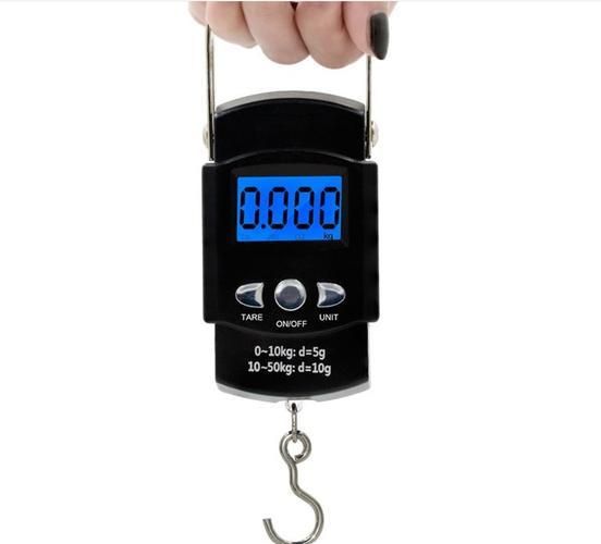 Electronic Weighing Scale Digital Fishing Postal Hanging Hook Scale With Measuring Tape Lcd Scale