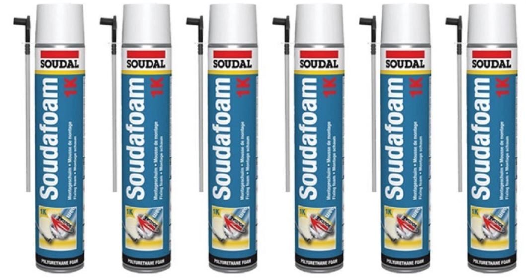 6pcs Of PU Soudal Sealant Expansion Foam- 750ml