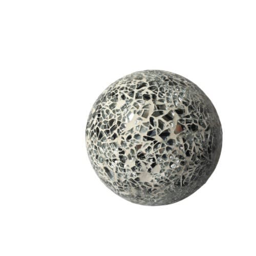 Deco Ball Mosaic -silver 10cm