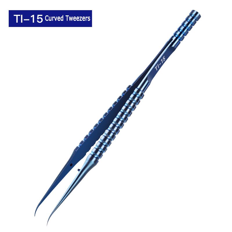 Special Tip Tweezers MECHANIC TI-11 TI-15 Titanium Alloy Elbow Fine Point For DIY Pick Hairy Tool Phone Repair Flying Wire Clamp-TI-15 1PCS
