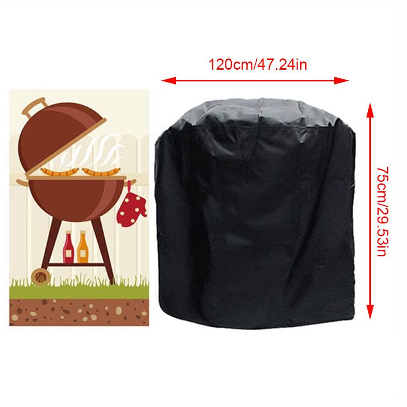 9 Styles Black Waterproof BBQ Stove Cover Anti-Dust Outdoor Furniture Charbroirill Rain Protective Cover Barbecue Accessories