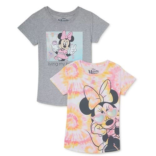 Minnie Mouse Girls Short Sleeve Tshirt - 2 Pack
