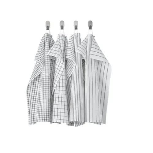 Rinnig Tea Towel 45x60 Cm - Whitedark Grey patterned