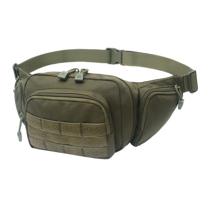 Nylon Waist Pack Sling Shoulder Bag Unisex Travel Riding Camping Green