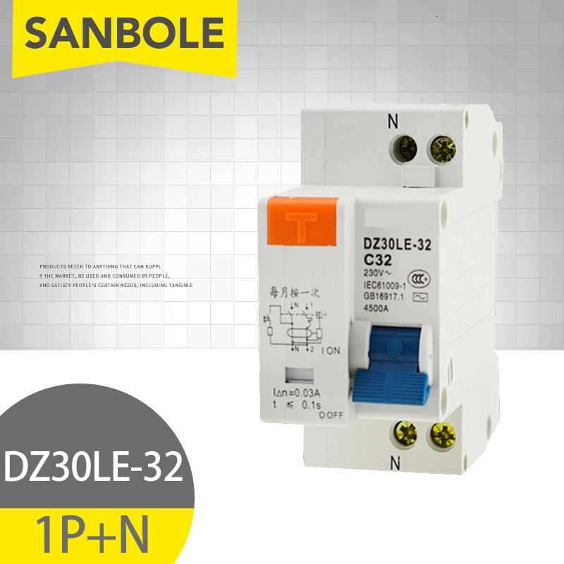 DZ30LE-32 1P+N Household Atmosphere Switch DPN Small-sized