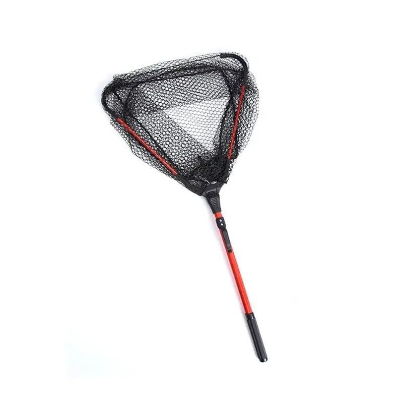 80cm Aluminum Alloy Retractable Fishing Net Telescoping Foldable Landing Net Pole Folding Landing Net For Fly Fishing