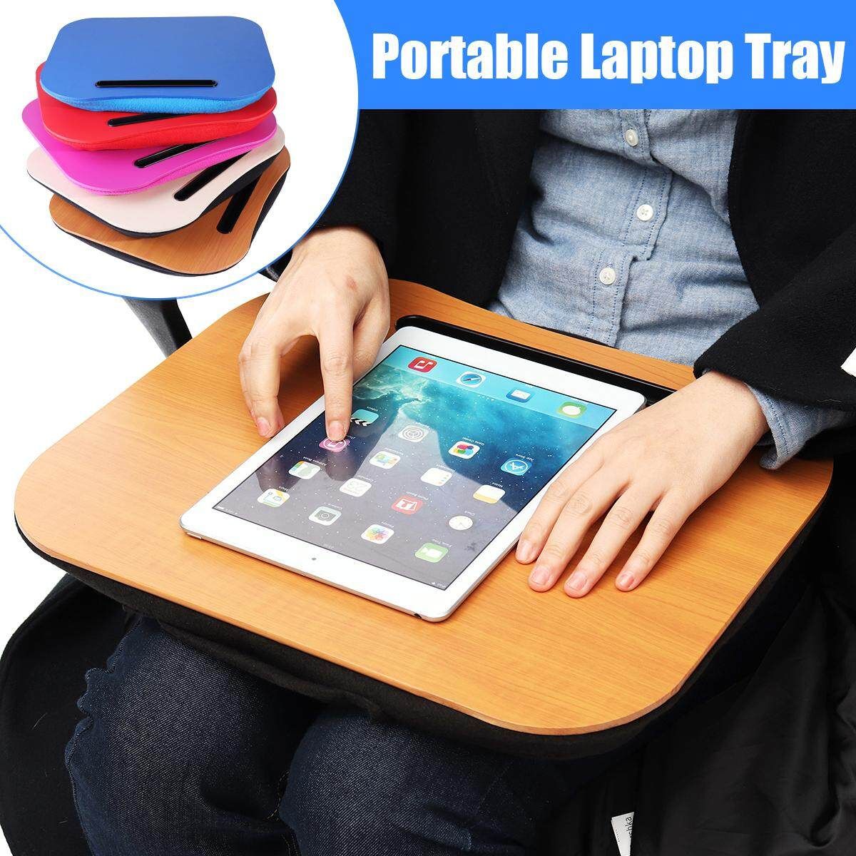 Portable Laptop Lap Tray Desk Bed Computer Table Holder Notebook Stand Pad Gift Red (bright Red)
