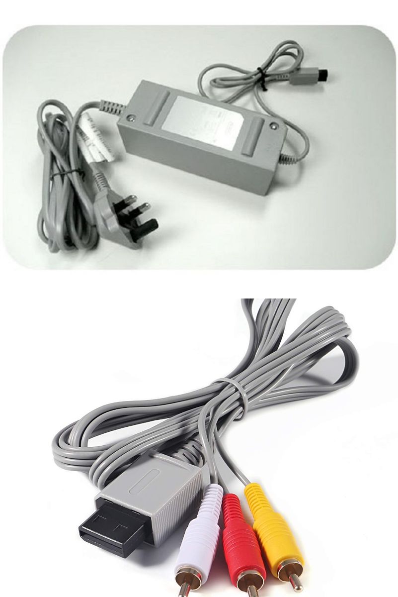Wii Power Adapter+AV Cable