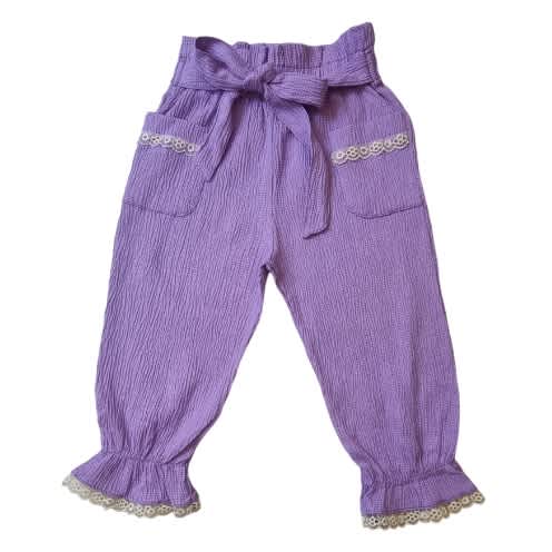 Linen Pants - Purple
