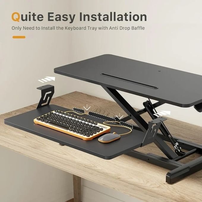 28Height Adjustable Desk RiserKeyboard Tray Workstation