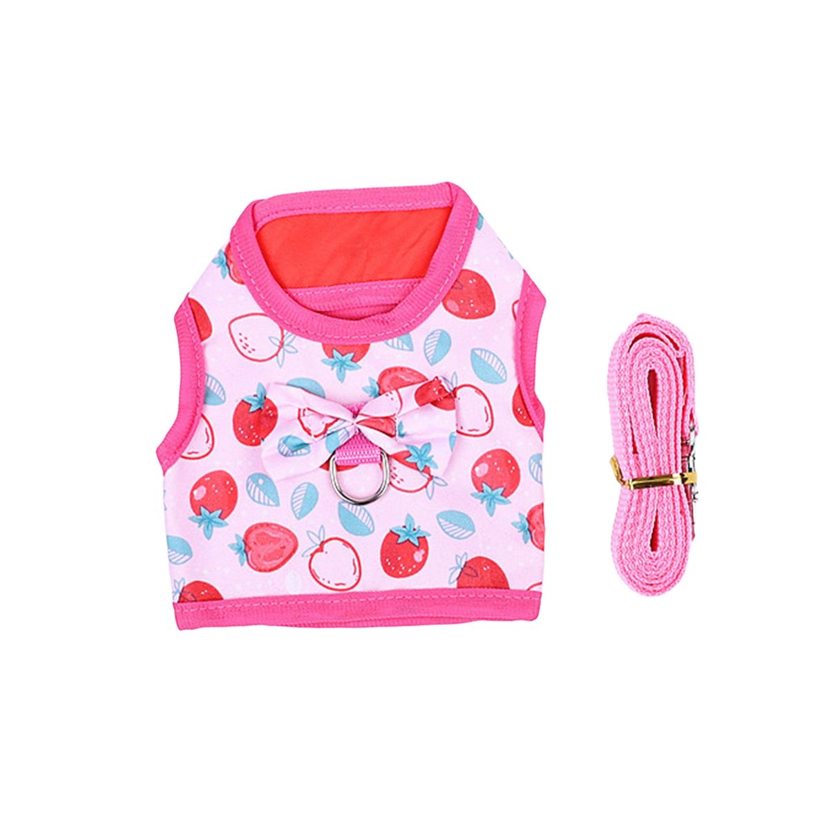 Rabbit Costume Bunny Pet Vest Accessories Outdoor Leash Rabbit Clothes Pink