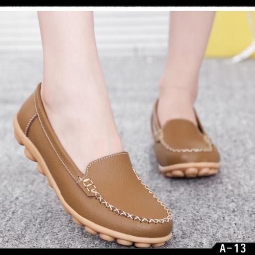 Women's Leather Shoes Are Soft And Okobiliable Flat Office Shoes