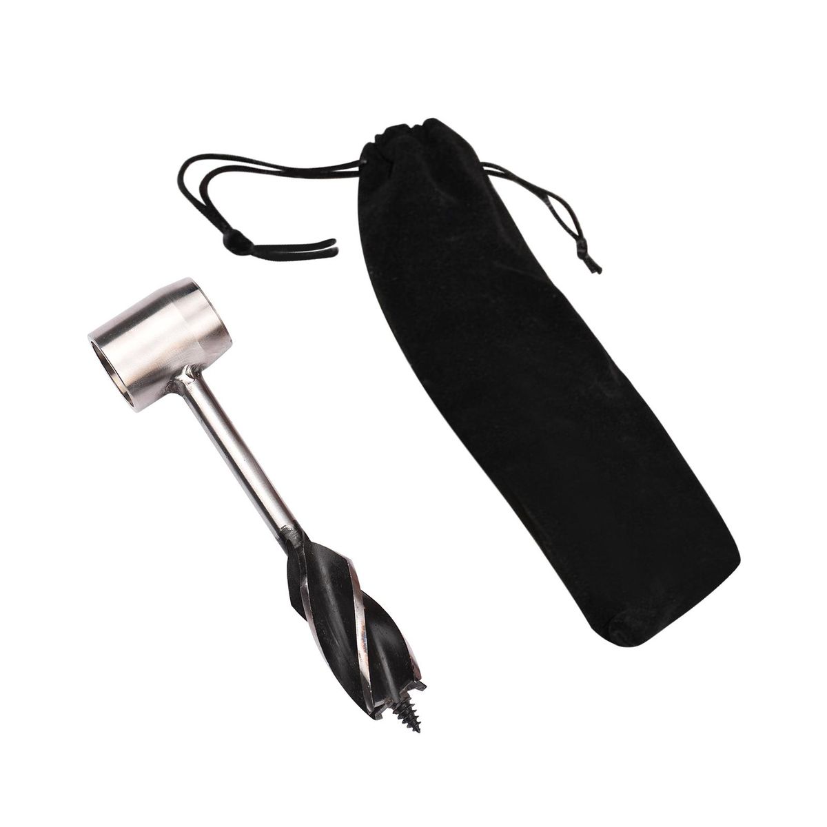 Survival Tool 4-Edge Manual Auger Settler Wrench Bushcraft Scotch Eye Hand Auger Drill for Woodworking Camping Firewood Splitting