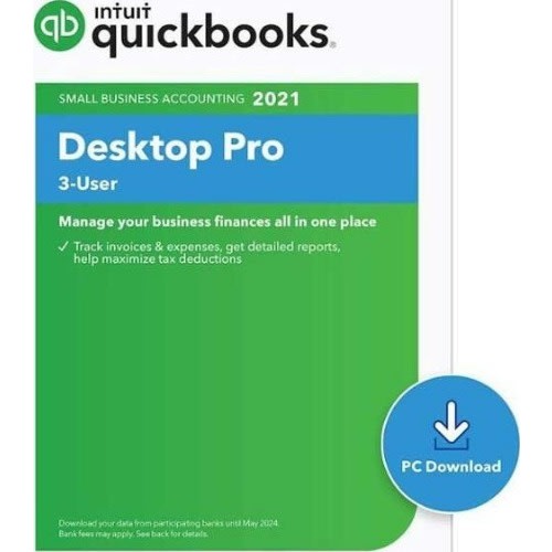 Quickbooks Desktop Pro Software 2021 - 3 Users