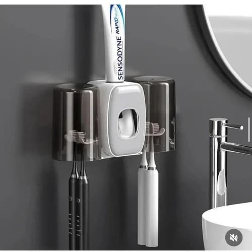 Wall Mounted Electric Toothbrush And Paste Holder