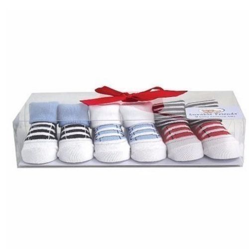 Baby Boy Booties 3 Pairs - Multicolour